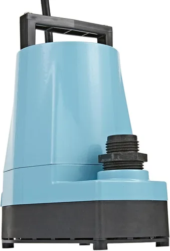 Vista 12 de Little Giant 5-MSP 115-Volt, 1/6 HP, 1200 GPH, Bomba de utilidad manual de aluminio, cable de 10 pies, azul, 505000