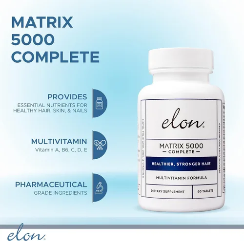 Vista 4 de Elon Matrix 5000 Completo Multivitamínico (suministro para 60 días) Suero concentrado para el cabello