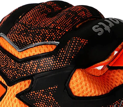 Vista 2 de Guantes de portero de fútbol para adultos y jóvenes, guantes de portero de fútbol de agarre fuerte con protección para los dedos