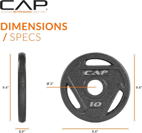 Vista 4 de CAP Barbell Placa de peso olímpica de 2 pulgadas Múltiples opciones