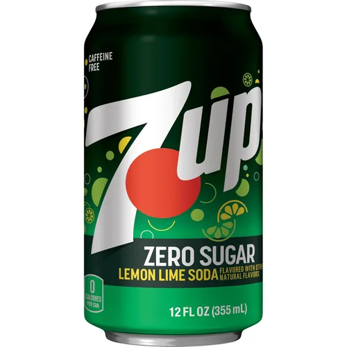 Vista 11 de 7UP Zero Sugar Lemon Lime Soda, latas de 12 onzas líquidas (paquete de 12)
