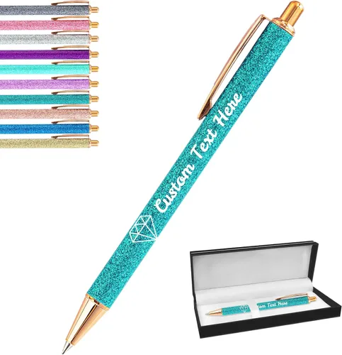Vista 64 de Aolun 10 bolígrafos personalizados con nombre, bolígrafo retráctil con mensaje de texto para mujeres, enfermeras, escritura, cumpleaños, graduación