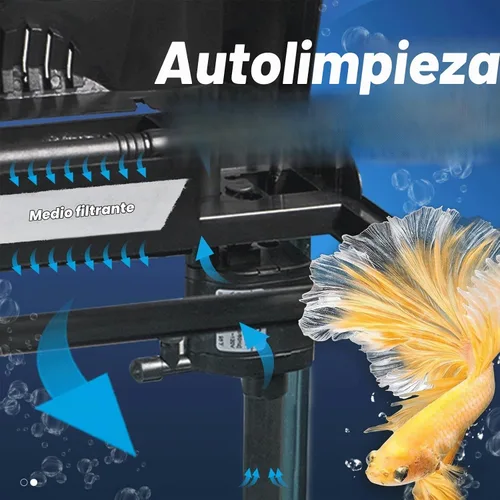Vista 3 de Tanque de peces pequeño, acuario de vidrio de 2 galones, Betta Fish Shrimp Goldfish Tropical Fish Starter Kit de inicio de peces tropicales