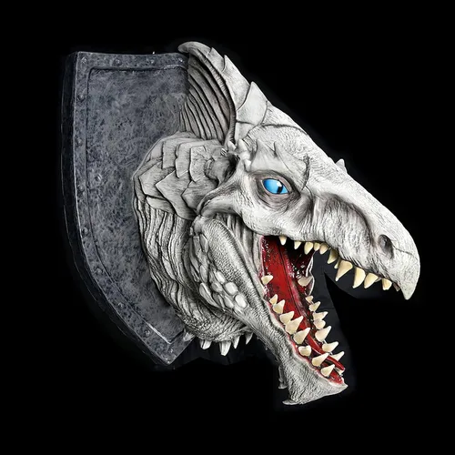 Vista 6 de WizKids D&D Réplicas de los Realms: Placa de Trofeo Dragón Blanco Calabozos y Dragones