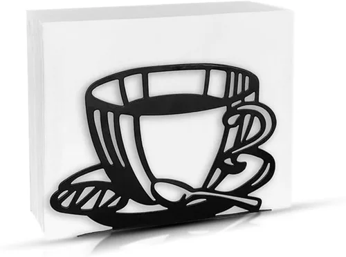 Vista 8 de Servilletero para mesa, soporte de metal para decoración de mesa de comedor, dispensador de servilletas ideal para mesas y encimeras de cocina