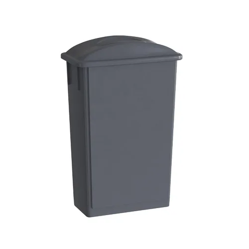 Vista 12 de Bote de basura Slim Jim negro de 23 galones con carrito