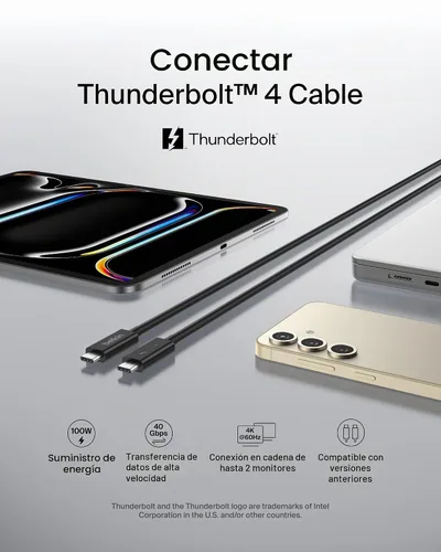 Vista 2 de Belkin Cable Thunderbolt 4, 1M, pasivo