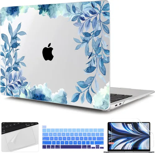 Vista 7 de TWOLSKOO Funda compatible con MacBook Pro de 13 pulgadas 2023-2016 A2338 M2/M1 A2251 A2289 A2159 A1989 A1706, cubierta rígida de plástico y funda