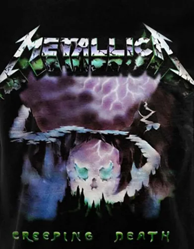 Vista 3 de Metallica T Shirt Creeping Death Band Logo Official Mens Black