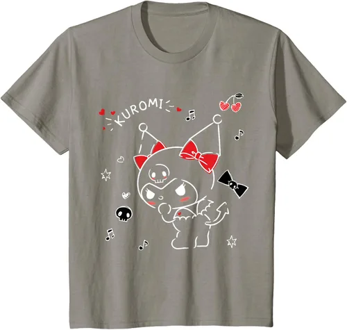 Vista 27 de Kuromi Camiseta Mischievous Tee Shirt Negro