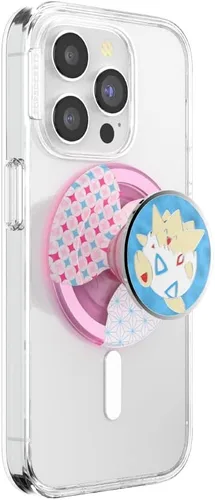 Vista 6 de PopSockets Agarre para teléfono MagSafe con soporte, soporte magnético, parte superior intercambiable, sujeción segura para fundas MagSafe