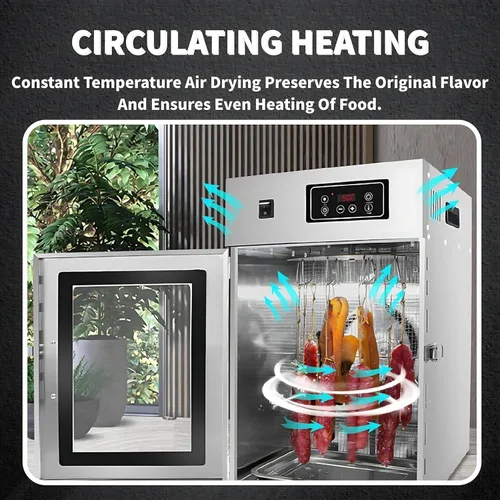 Vista 4 de Commercial Food Dehydrator Machine, 86-194℉ Temperature Control, 800W/1000W Fast Drying Dehydrater, LED Display, Stainless Steel Dehydrator for Meat