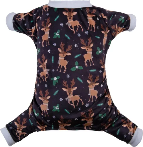 Vista 16 de CuteBone Pijamas de Navidad Suaves y Elásticos para Perros - Pijamas Acogedores para Mascotas Mono Transpirable para Perros Pequeños - Atuendo