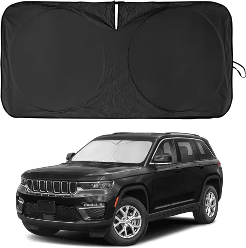 Vista 86 de Parasol para parabrisas de ajuste personalizado, cubierta para ventana delantera, visera plegable 210T, protector que bloquea los rayos ultravioleta
