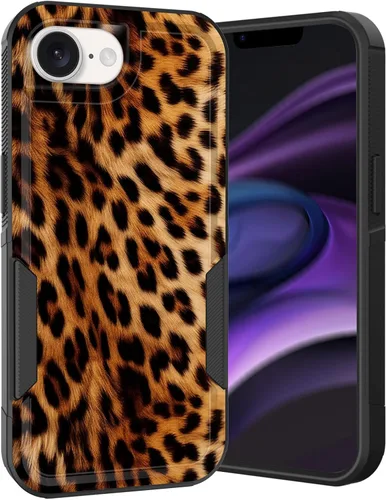 Vista 152 de Funda para iPhone Air, doble capa híbrida resistente resistente a prueba de golpes de policarbonato duro + funda protectora de silicona suave