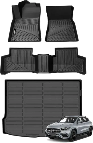Vista 45 de Tapetes de piso para todo clima y forro de carga con respaldo para Chevrolet Suburban de 7 asientos 2021-2025 / GMC Yukon XL de 7 asientos