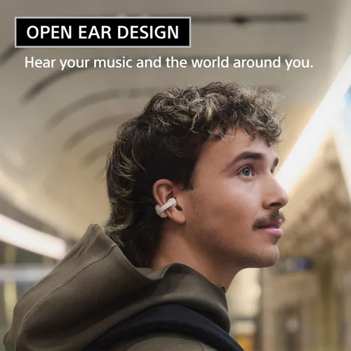 Vista 4 de Sony LinkBuds Clip Open-Ear Auriculares verdaderamente inalámbricos, ajuste cómodo y seguro, diseño ligero de clip, controles táctiles, conciencia