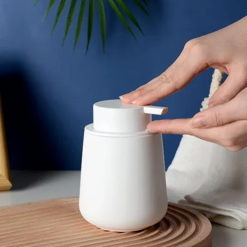 Vista 7 de BosilunLife Dispensador de jabón de manos de espuma, dispensador de loción de baño de 12 onzas, dispensador de jabón espumoso, dispensador