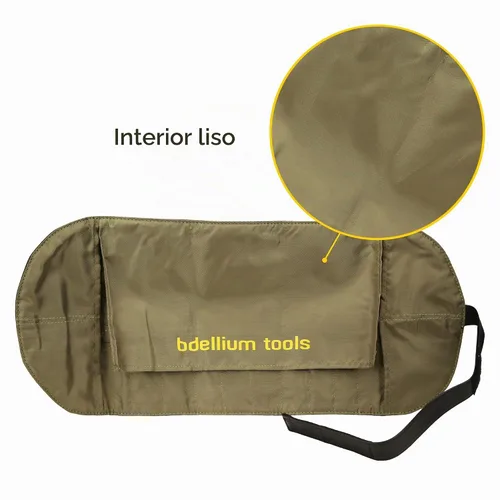 Vista 7 de Bdellium Tools Studio Mineral - Juego de brochas con bolsa enrollable, 10 piezas, diseñado para usar con maquillaje mineral (amarillo, 1 unidad)