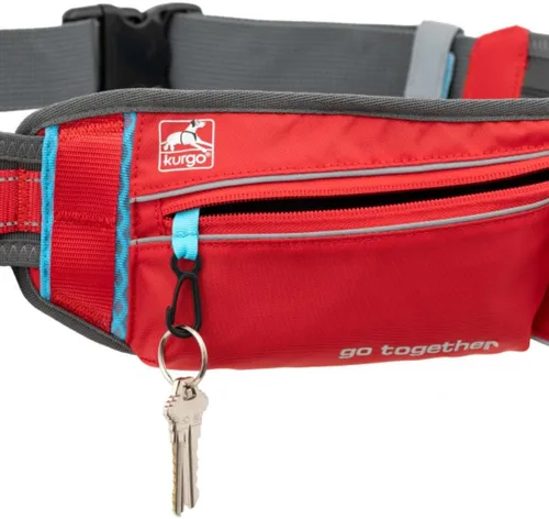 Vista 4 de Kurgo On Trail Running Belt - Cinturón de correr manos libres para perros - Cinturón ajustable para correr para perros - Equipo reflectante