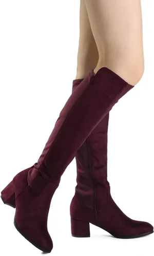 Vista 6 de DREAM PAIRS Botas a la rodilla, de tacón alto, para mujer