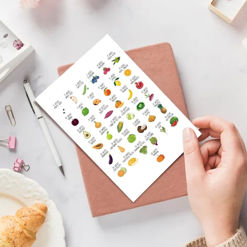 Vista 6 de Divertida tarjeta de baby shower de frutas y verduras, tarjeta de felicitación de embarazo para pareja, nueva tarjeta de bebé para mamá, papá