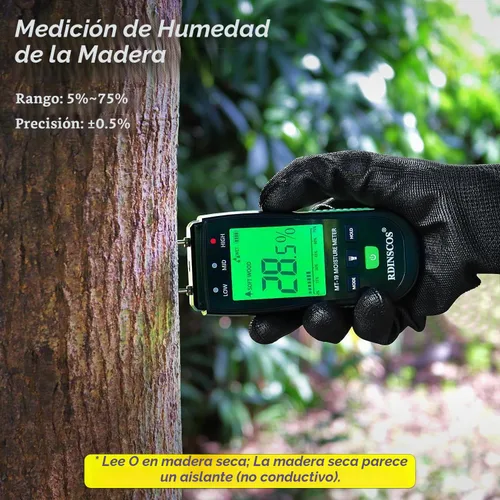 Vista 2 de Medidor de humedad de pasadores reemplazables RDINSCOS Verde