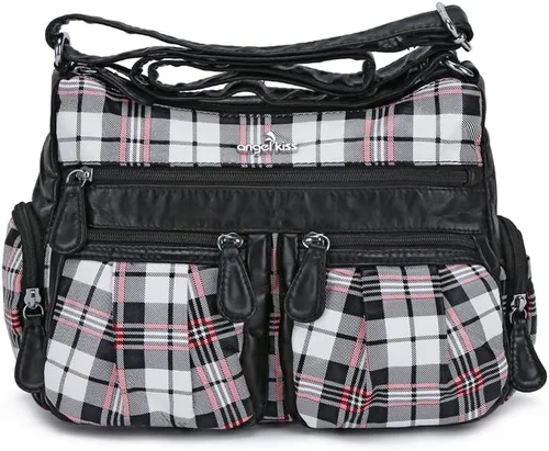 Vista 20 de Angel Kiss Bolsos cruzados para mujer, bolsos de hombro y monederos medianos de piel sintética Ladies, Medium, Faux Leather