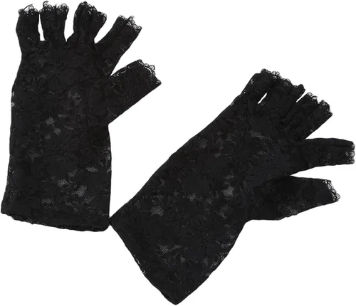 Vista 4 de Sperrins Skylety Sunblock Fingerless Bridal Lace Gloves Opera Evening Wedding Tea Party Prom Cosplay