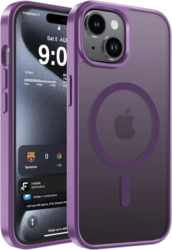 Vista 45 de WRJ Funda magnética mate para iPhone Air de 6.5 pulgadas, [compatible con Magsafe] [protección contra caídas de grado militar], delgada Negro