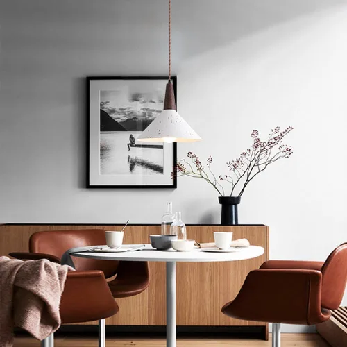 Vista 5 de Modern Solid Wood Pendant Light Fixtures Industrial Metal Hanging Lamp Nordic Adjustable Height Pendant Lighting for Kitchen Sink Bar Office Dining