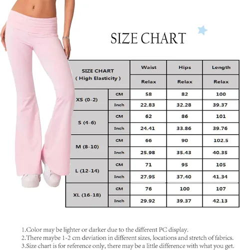 Vista 4 de ECHOINE Pantalones deportivos de tiro bajo para mujer, estilo casual, acampanados, pantalones de yoga Y2K, básicos, lisos, pierna ancha, acampanados