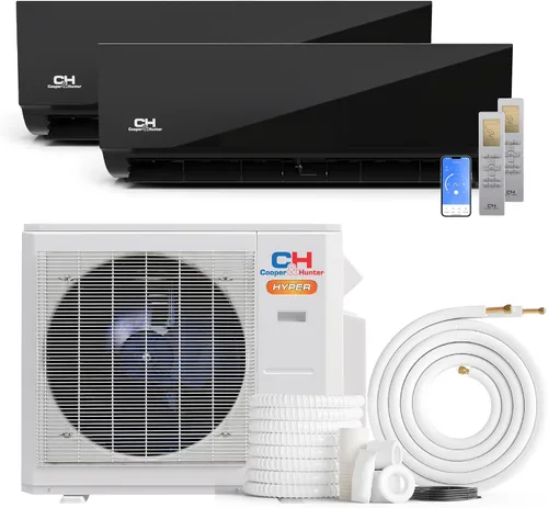 Vista 10 de Cooper & Hunter - Mini bomba de calor de CA dividida de 18,000 BTU de 2 zonas, 230 V
