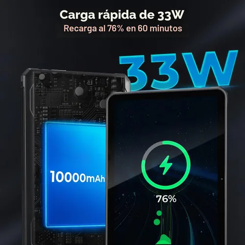 Vista 5 de MUNBYN - Tablet resistente Android 14 de 11 pulgadas para UTV, ILT02, protección 2Y