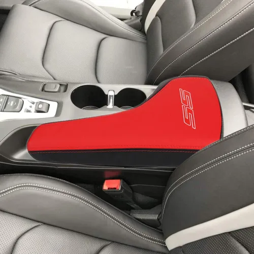 Vista 10 de Funda para reposabrazos de consola central, consola de protección completa, reposabrazos de cuero, accesorios interiores para Chevrolet Camaro