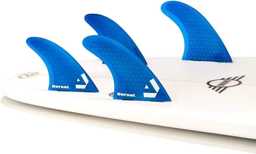Vista 12 de DORSAL Surfboard Fins Quad 4 Set FCS Compatible with Honeycomb Hexcore