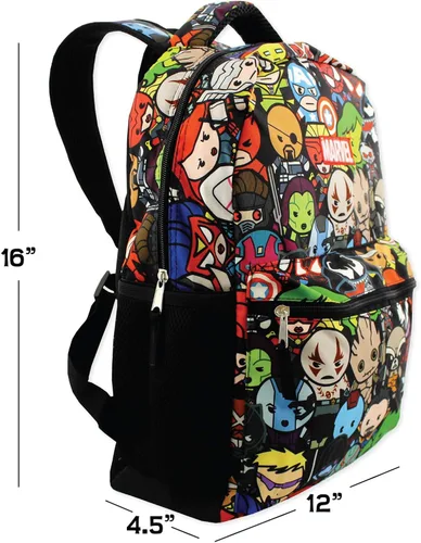 Vista 4 de Marvel Kawaii Avengers - Mochila escolar 160in Negromulti MKCFS5YT