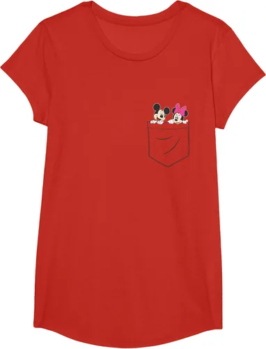 Vista 49 de Disney Mickey & Minnie Mouse - Camiseta de bolsillo pequeño para pareja