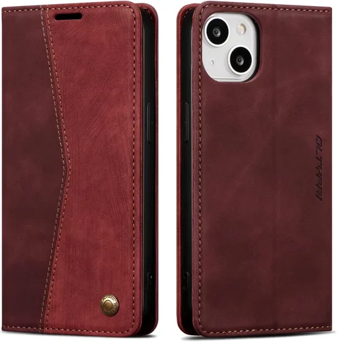 Vista 52 de QLTYPRI Para iPhone Air Case Wallet Con Tarjetero, Vintage PU Cuero Kickstand Cierre Magnético A Prueba De Golpes Folio Libro Funda Para IPhone 17