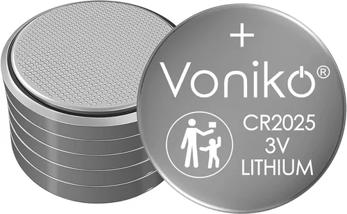 Vista 8 de Voniko Pilas de litio CR2025 de 3 V para seguridad infantil, compatibles con controles remotos, llaveros, relojes, calculadoras, 7 años de vida útil