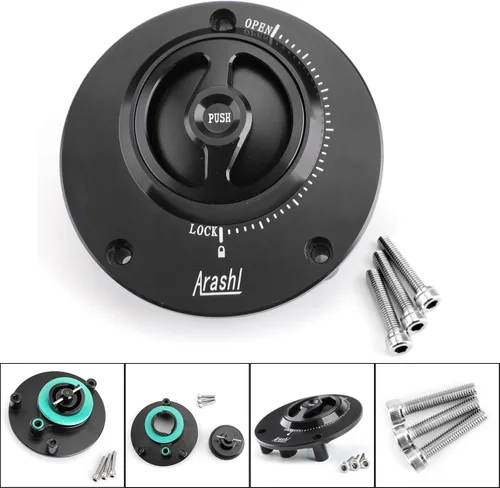 Vista 3 de Tapa de combustible sin llave para Yamaha YZF-R1 2004-2017, YZF-R6 2003-2016, FJ-09/MT-09 Tracer 2013-2016, FJR 1300 2006-2016, FZ8 2011-2015, MT-03