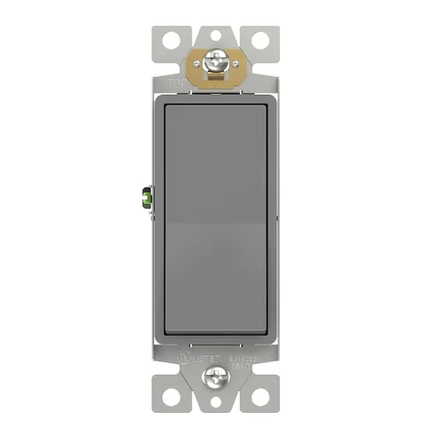 Vista 9 de ENERLITES Interruptor de luz de paleta decorativa de 3 vías, acabado brillante, un solo polo o tres vías, 3 cables, tornillo de puesta a tierra