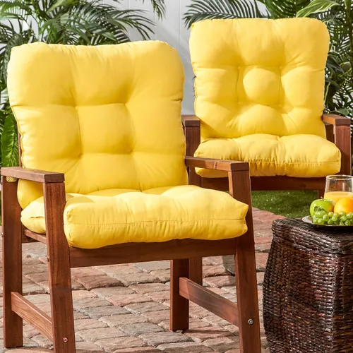 Vista 19 de Greendale Home Fashions Juego de 2 cojines de asiento y respaldo para exteriores, diseño Adobe Stripe 2
