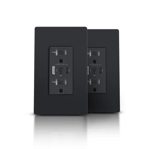 Vista 11 de TOPELER Toma de pared USB C, 30 W PD3.0 y tomas de corriente USB PPS, toma de corriente eléctrica resistente a manipulaciones de 15 amperios