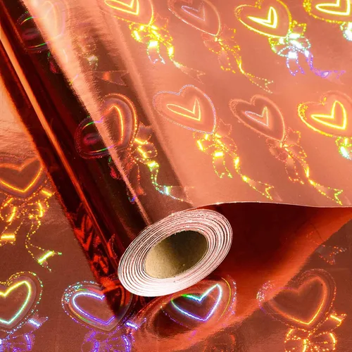 Vista 10 de Merture - Rollo de papel de regalo holográfico azul, papel de regalo azul con diseño de galaxia brillante para cumpleaños, baby shower, Navidad, día