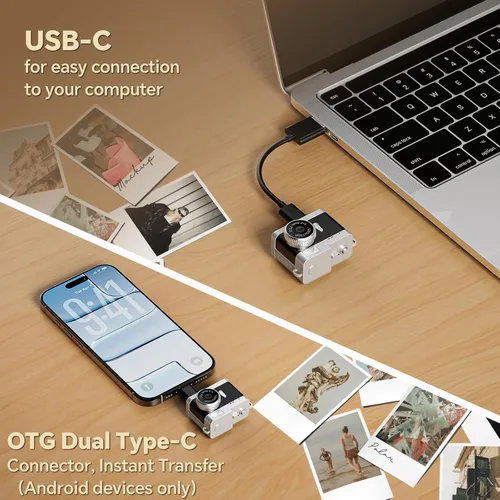 Vista 4 de Mini cámara con llavero: mini cámara digital HD de 2 MP con tarjeta de 16 GB y llaveros geniales, toma fotos y video a cualquier lugar, adecuada