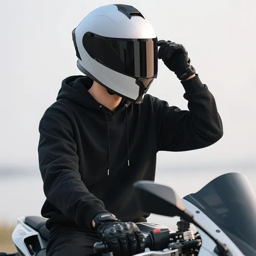 Vista 8 de Casco de motocicleta, casco modular de motocicleta de doble visera abatible de cara completa JR-815, casco de motocicleta aprobado por DOT con 2