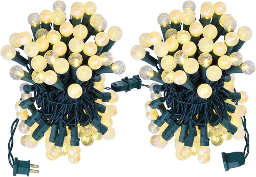 Vista 14 de Luces de Cadena con Globos, 70 Luces LED de Bolas Mixtas Enchufables con Certificación UL, Luces de Árbol de Navidad de 19 Pies, Luces de Hadas