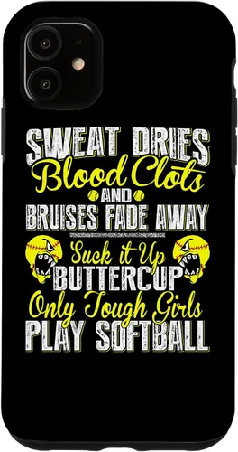Vista 8 de iPhone 16 Only Tough Girls Play Softball - Funda resistente para jugador de sóftbol
