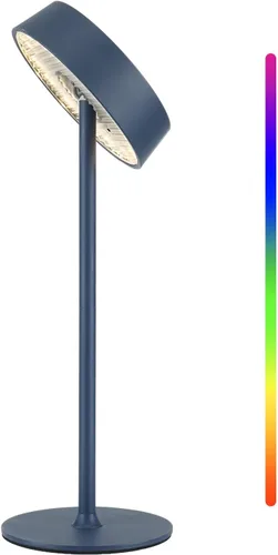 Vista 13 de Lámpara inalámbrica, lámpara de mesa recargable, funciona con pilas, control táctil regulable RGB, 3 temperaturas de color, función de memoria LED